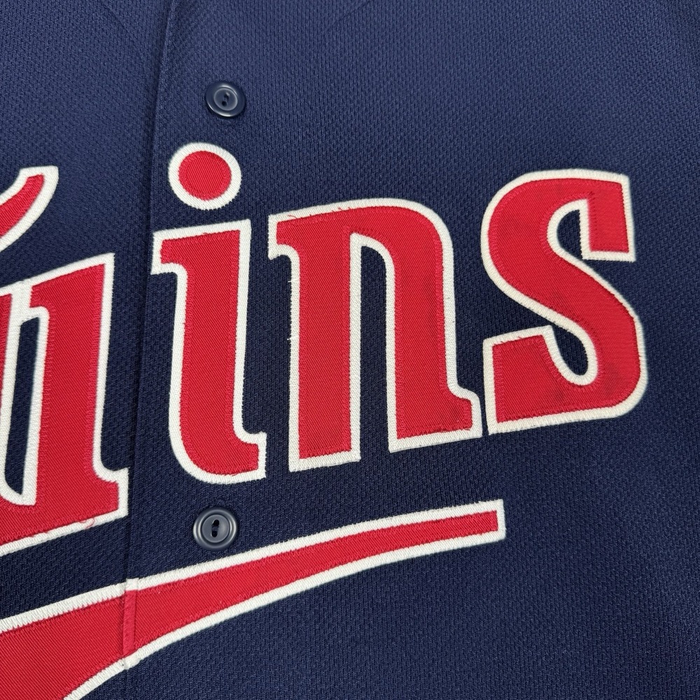 + Vintage Minnesota Twins Navy Blue Authentic Majestic Baseball Jersey Men's XL - Picture 9 of 15